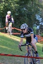 Riders navigate the obstacle course at a Cycling Race Royalty Free Stock Photo